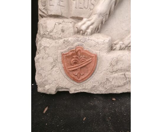 Leone di S.Marco, Serenissima in Altorilievo - Marmo della Lessinia e Marmo Giallo Reale - Venezia - xx secolo