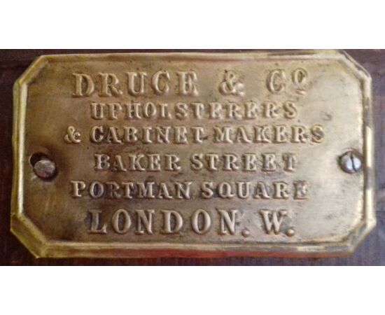 Secrétaire inglese "Druce & Co". Fine XIX secolo