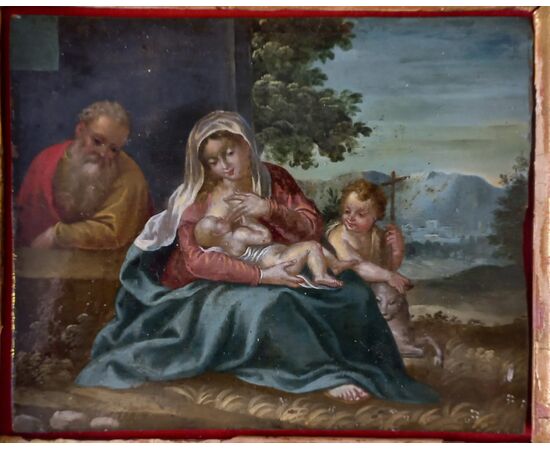 Sacra Famiglia con San Giovannino, pittore di ambito tizianesco