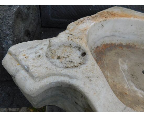 DARS586 - Vasca in marmo, epoca '800, cm L 70 x H 14 x P 54
