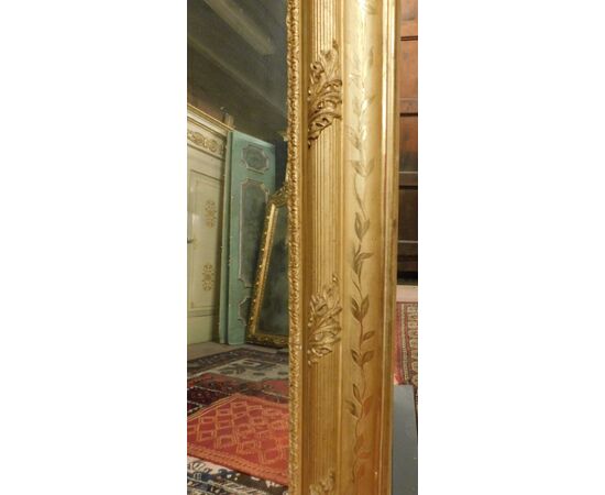 SPECC495 - Specchiera in legno dorato, epoca '800, cm L 87 x H 144