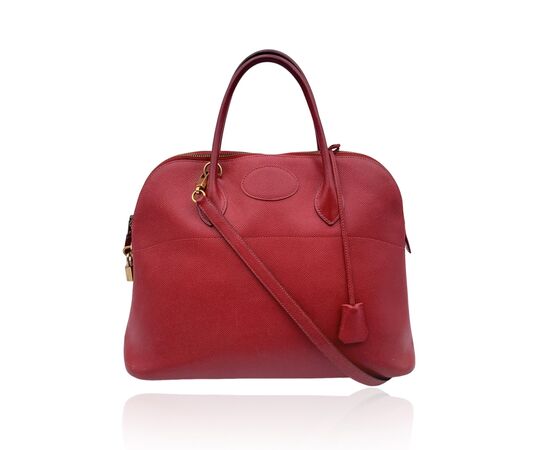 HERMES Borsa a Mano Vintage in Pelle Col. Rosso Bolide M