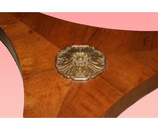 Stupendo Tavolino francese stile Impero del 1800 in legno di mogano con bronzi