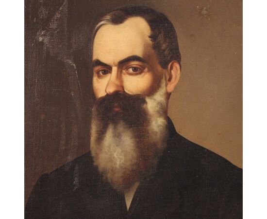 Quadro ritratto di gentiluomo del XIX secolo