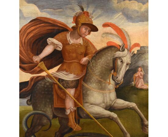 San Giorgio e il Drago, Pittore dell’arco alpino, XVII secolo