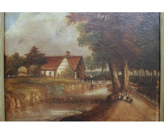 Flemish countryside, oil on canvas