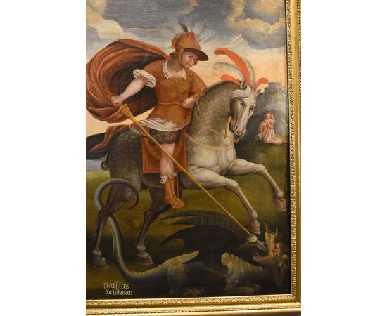 San Giorgio e il Drago, Pittore dell’arco alpino, XVII secolo