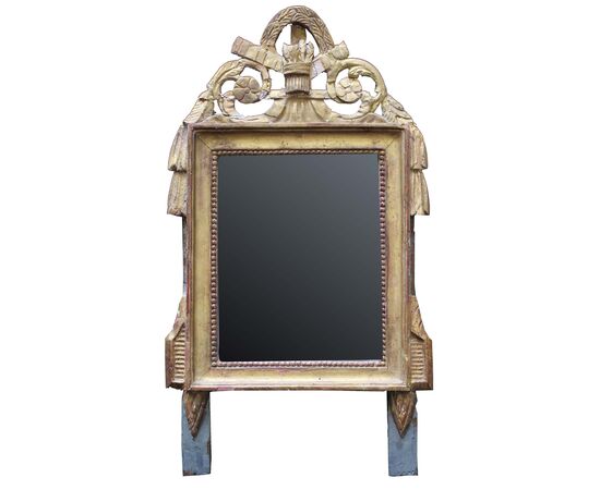 Set of three 18th century mirrors in gilded wood     