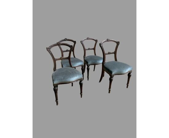 Six British carved chairs
