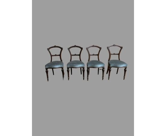 Six British carved chairs