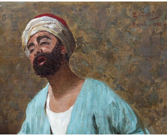 Edoardo Galli (Naples, 1854-1920), The Arab song     