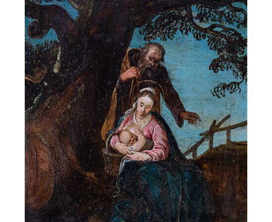 Sacra famiglia, Scuola emiliana, XVII secolo