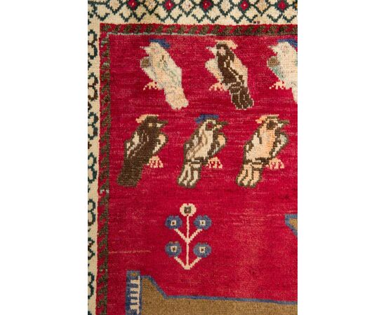 Tappeto Gabbeh con leone e scritte - n. 654 -
