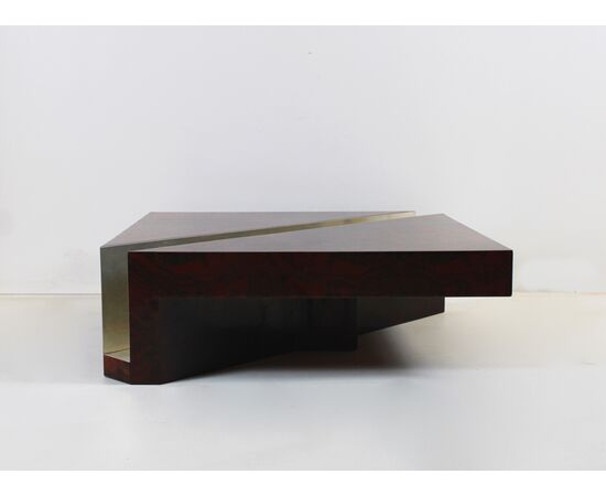 Coffee table vintage in radica - Willy Rizzo -1970