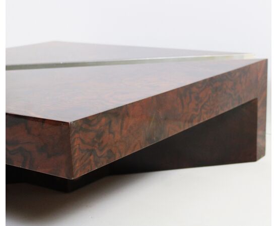 Coffee table vintage in radica - Willy Rizzo -1970
