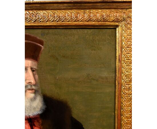 Ritratto di notabile bottega di Giovanni Battista Moroni (Albino 1522 - 1579)