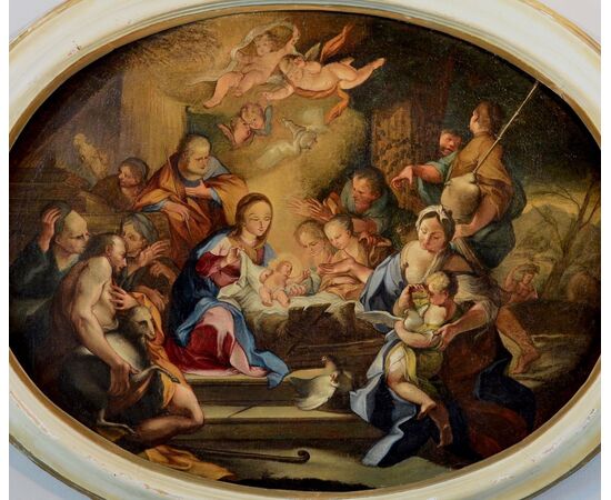 L’Adorazione dei pastori, Sebastiano Conca (1680 - 1764) cerchia di