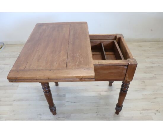 Antico tavolo in legno di pioppo apertura a libro secolo XIX PREZZO TRATTABILE
