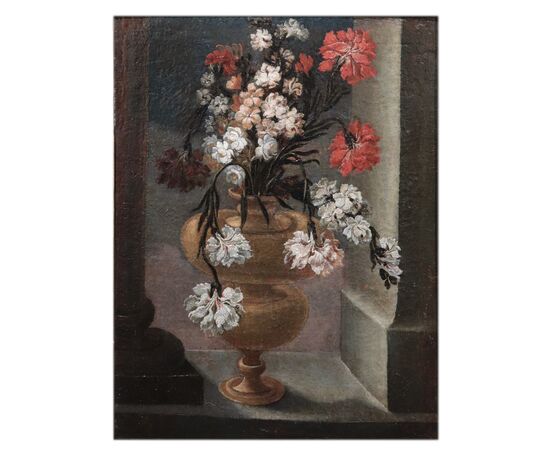 Giovanni Stanchi (Roma 1608-1675)-Vaso di Fiori