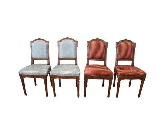 Set di quattro sedie antiche Luigi XVI in noce PREZZO TRATTABILE