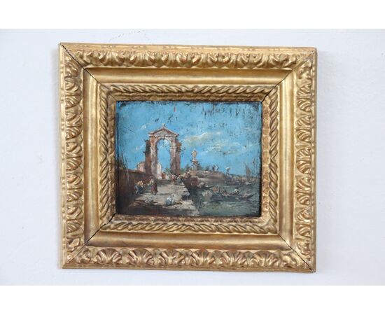 Venezia antico dipinto olio su tavola secolo XIX PREZZO TRATTABILE 