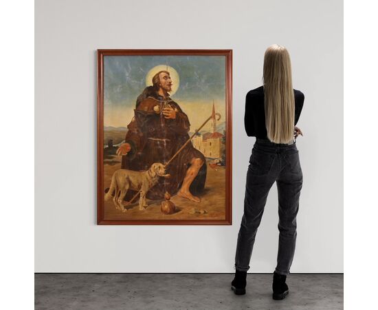 Grande dipinto religioso italiano del XX secolo, San Rocco