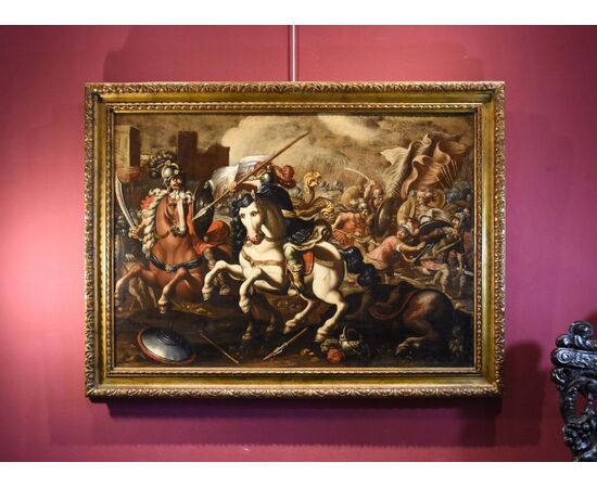 Antonio Tempesta (Firenze 1555 - Roma 1630), Scena di battaglia tra cavalieri