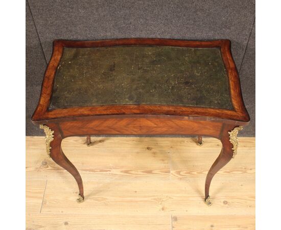 French writing desk in inlaid wood from the 20th century