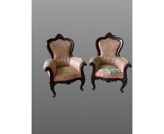 Pair of armchairs Neapolitan