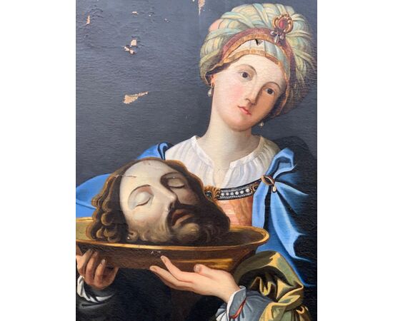 Oil painting on canvas of the nineteenth century of 110 x90 cm depicting Salome &#39;     