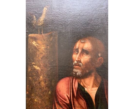 Dipinto "Pentimento di san Pietro" - Olio su tela - XVII secolo