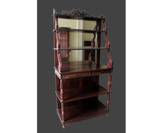 Etagere in mahogany, Louis Philippe, 19th century     