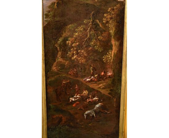 Pendant di dipinti 'L'assalto dei briganti' 'Dopo l’assalto', Giuseppe Zais (Canale d’Agordo, Belluno 1709 - Treviso 1781)