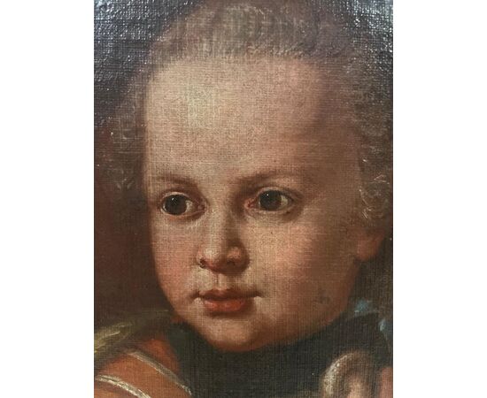 Grande ritratto di giovane donna con bambino ‘700