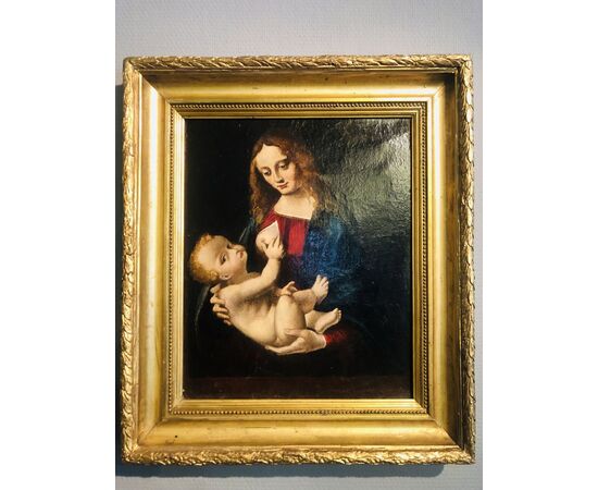 Madonna del late, olio su tela del '700