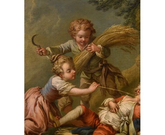 Gioco di fanciulli intenti nella mietitura del grano (Allegoria dell’Estate), Étienne Jeaurat (Vermenton 1699 – Versailles 1789)
