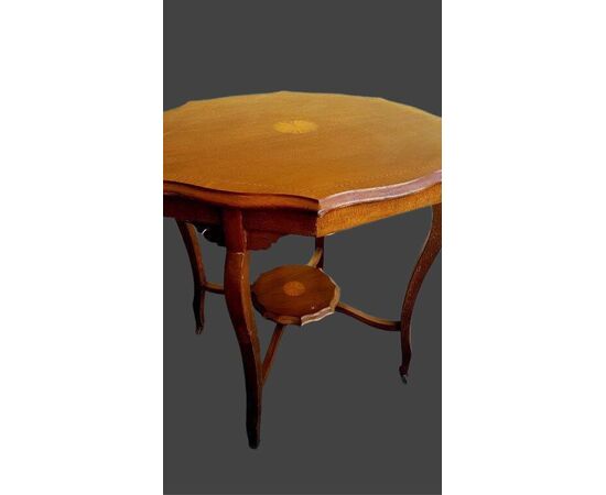 Coffee table with inlaid, English antique furniture