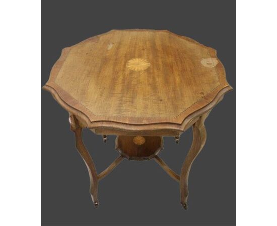 Coffee table with inlaid, English antique furniture