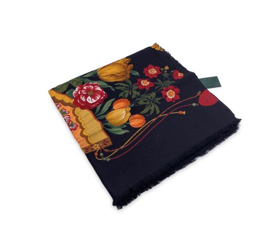 GUCCI Foulard Vintage in Lana Col. Nero n.a. Scialle