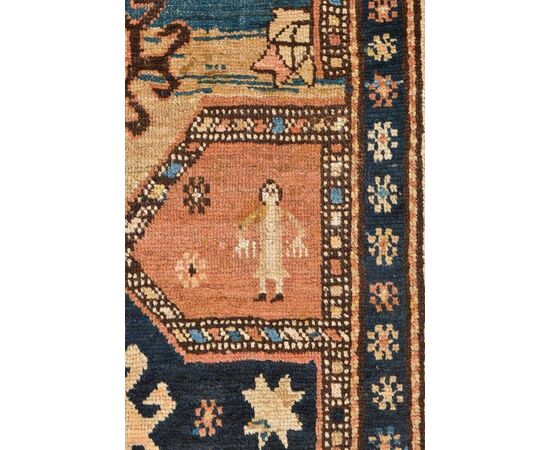 Antica e rara passatoia Caucasica GANDJEH da collezione privata n. 141