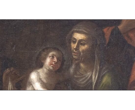 Dipinto antico Madonna e Sant'Anna