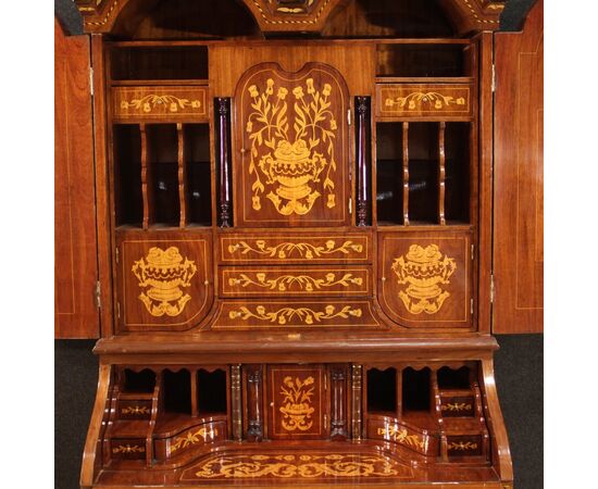 Dutch trumeau in inlaid wood from the 20th century