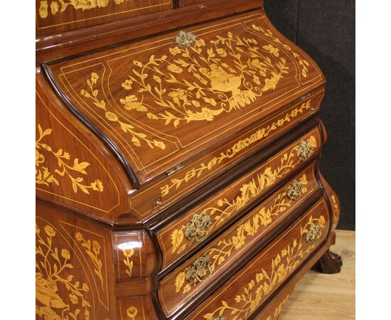 Dutch trumeau in inlaid wood from the 20th century