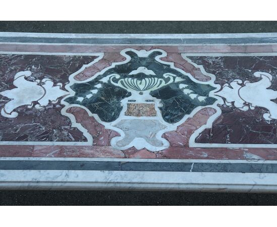 Tavolo da giardino in ferro e piano in marmo a mosaico PREZZO TRATTABILE