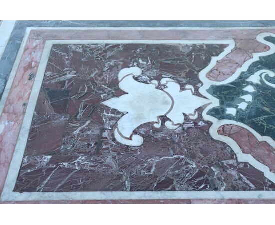 Tavolo da giardino in ferro e piano in marmo a mosaico PREZZO TRATTABILE