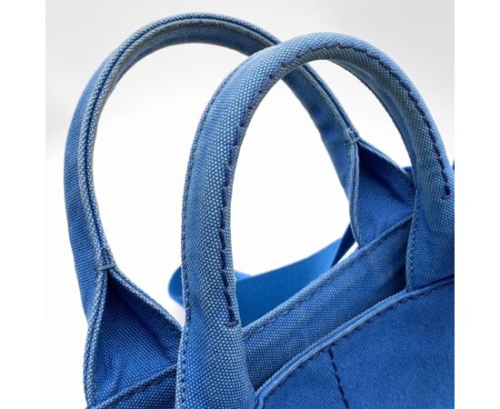 PRADA Borsa Shopper in Tela Col. Blu Canapa M