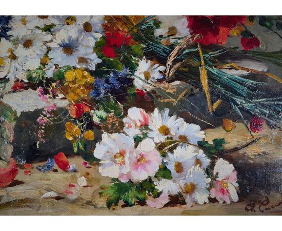173 Henri Eugène Cauchois ( Rouen 1850 - Parigi 1911) " Jetèe de fleurs"