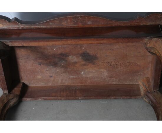 Antica console Romana/ tavolinetto in noce massello Luigi XV metà 700 . Mis 105 x 57 Altezza 74 