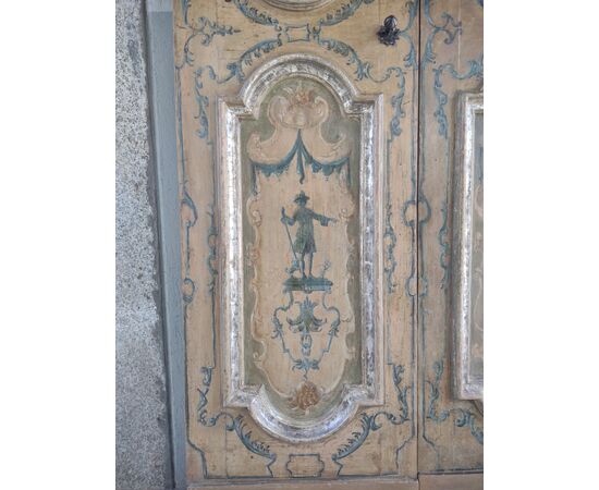 Important 18th century painted Neapolitan door     