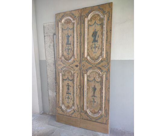 Important 18th century painted Neapolitan door     